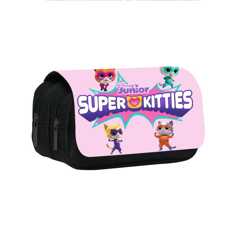 Astuccio per Bambini Superkitties a Doppio Scomparto per Studenti delle Elementari