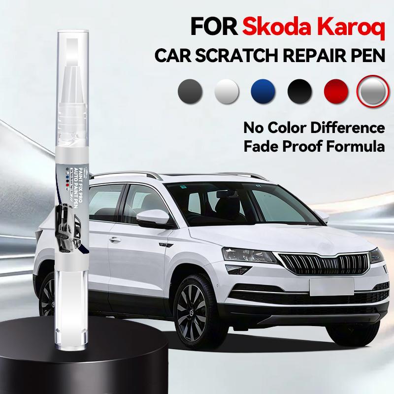 For Skoda Karoq 2017-2025 NU Paint Repair Pen Touch Up Scratch Remover DIY Auto Accessories Black White Orange Silver Blue Red