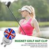 Caiton 4Pcs Golf Hat Clips Magnetic Ball Markers US UK Canada Flag Cap Clip Accessory Gift for Men Women Golfers Putting Green 5