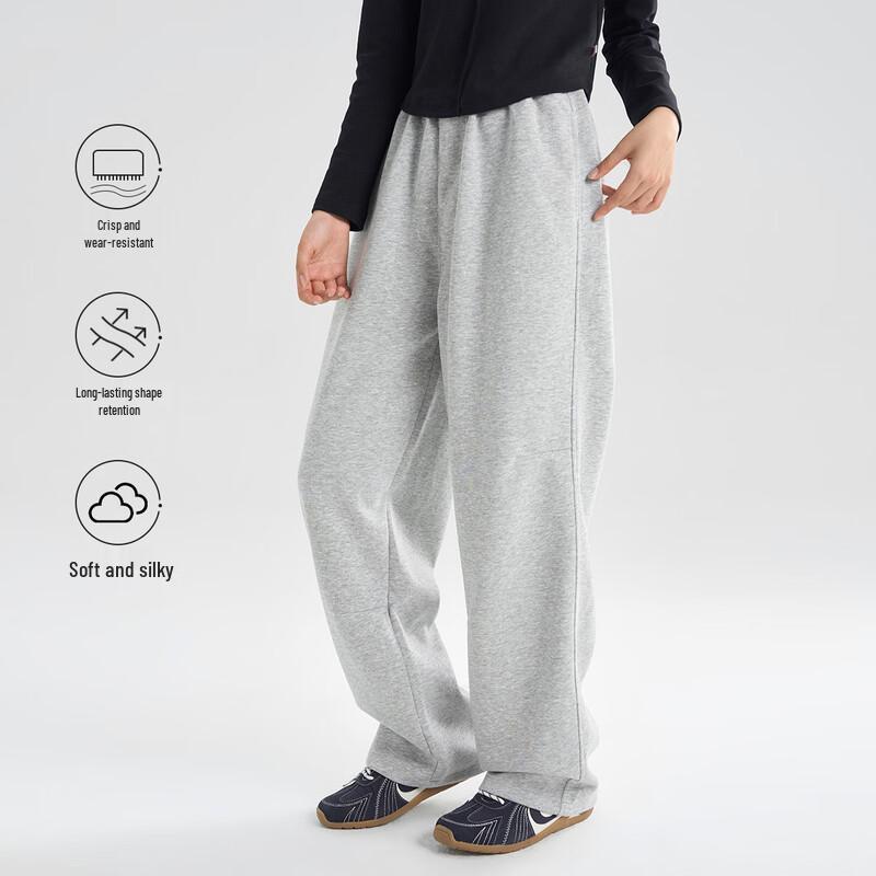 MonTAGUT Big Kids  Light Grey Spliced Cuffed Sweatpants 130