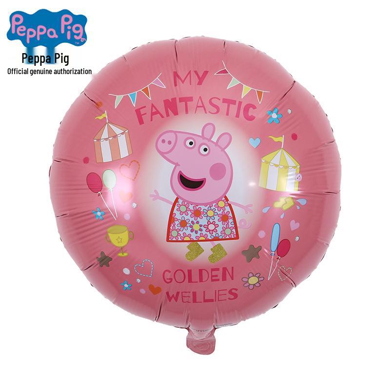 Licensed Peppa Pig Aluminum Foil Happy Birthday Balloon Decoration