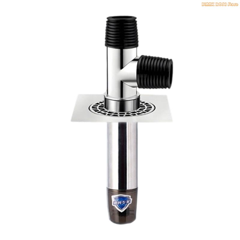 

K1AE Адаптер для слива пола стиральной машины Соединитель канализационной трубы ванной комнаты Универсальный соединитель канализационной трубы Легко установить Normal model серебряный