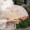 Bamboo Frame Traditional Dance Fan Antique Handheld Fan Women Fan Folding Fan  Cultural Performance