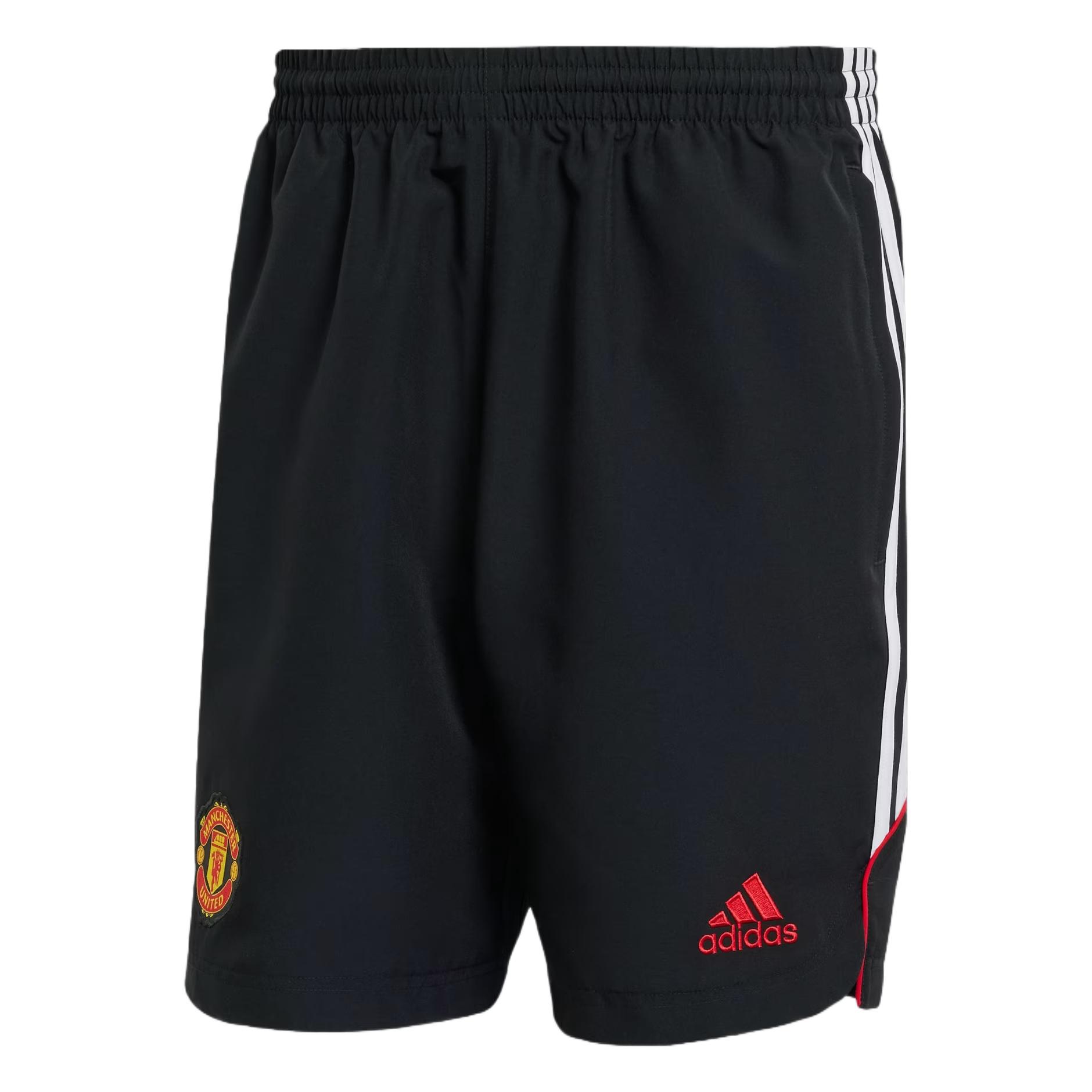 

Adidas Manchester United UBP Classic Fashion Simple Versatile Solid Color Striped Sports Shorts Men Shorts Black JF0369 L