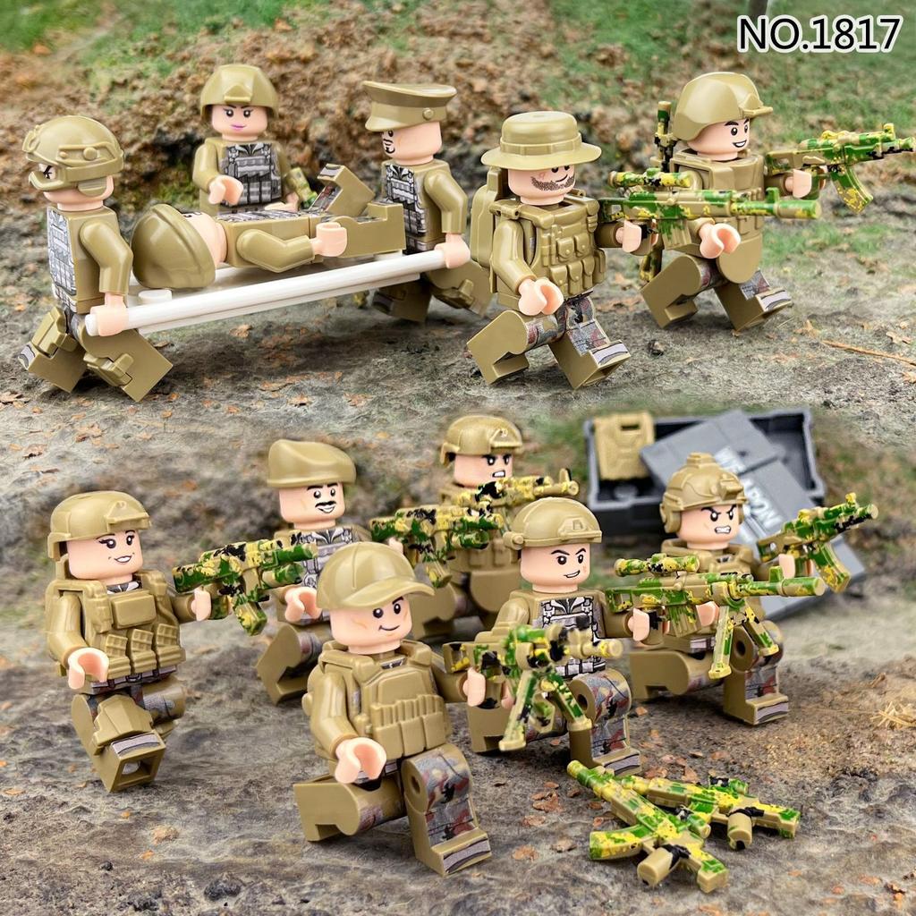 M8107 M1634 M1817 Military Building Block Minifigures Assault Division Special Forces Toys