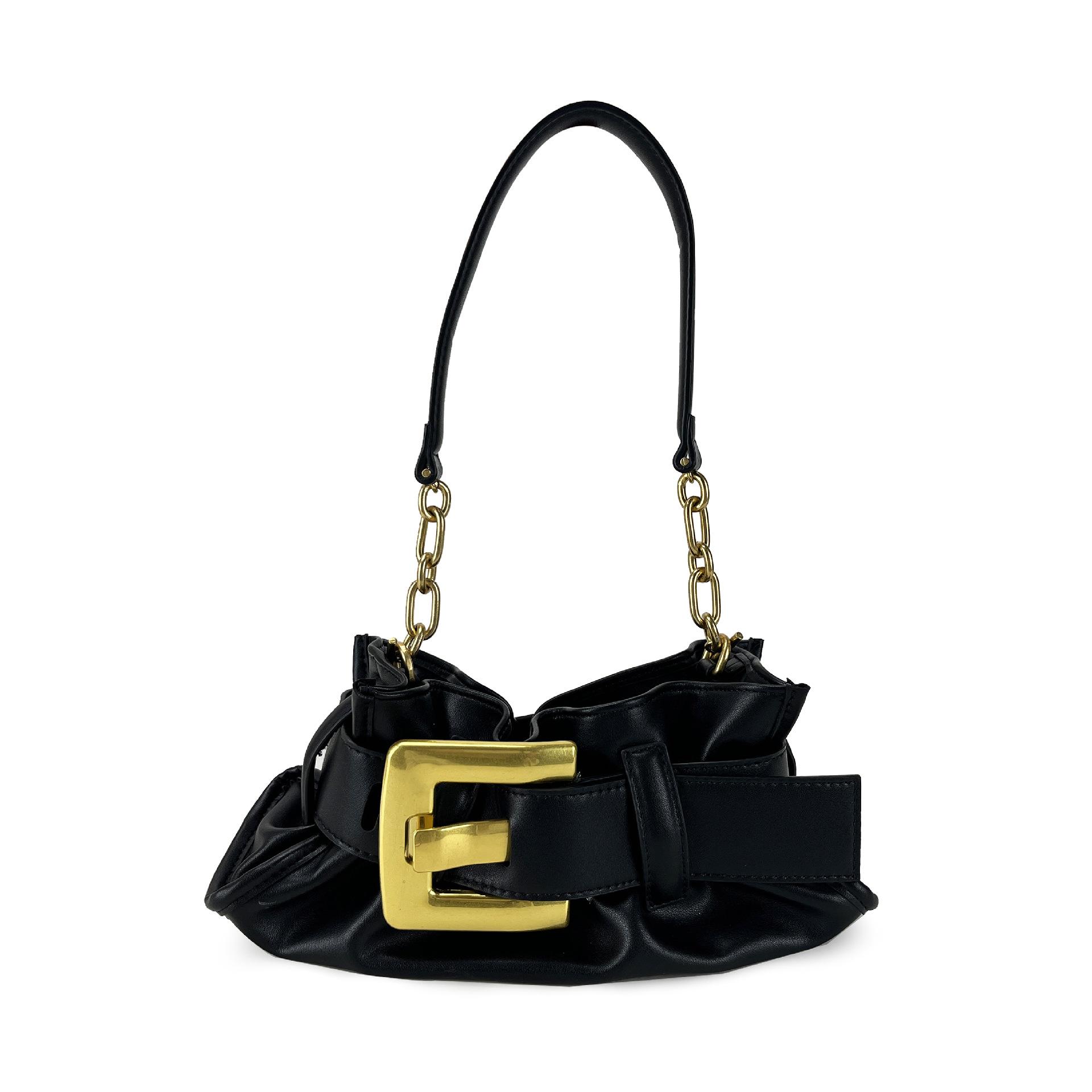 

2025 Новый Нишевый Дизайн Плиссированная Сумка Женская Сумка Стильная Сумка Под Мышку Премиальная Текстура Одноплечевая Кроссбоди Маленькая Квадратная Сумка Small size 31 x 14 x 10cm чёрный