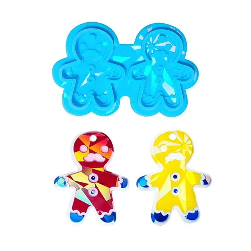 Christmas Silicone Molds DIY Handmade Crafts Holographic Resin Molds DIY Keyring Earring Pendant Making Tool Durable