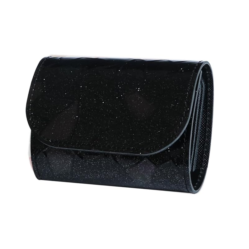 

[COTOCUL] Kotkal mini wallet genuine leather stained leather Bills don t break bi-fold small wallet Ladies (black pearl) black black (Black Pearl)