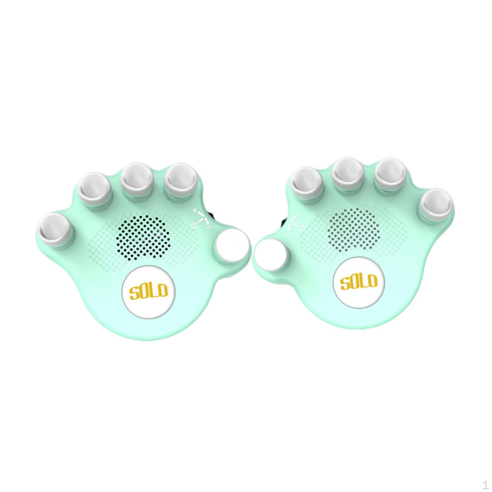 

2 Pieces Piano Finger Trainers for Kids Pressing Posture Correction Tool Ergonomic зелений