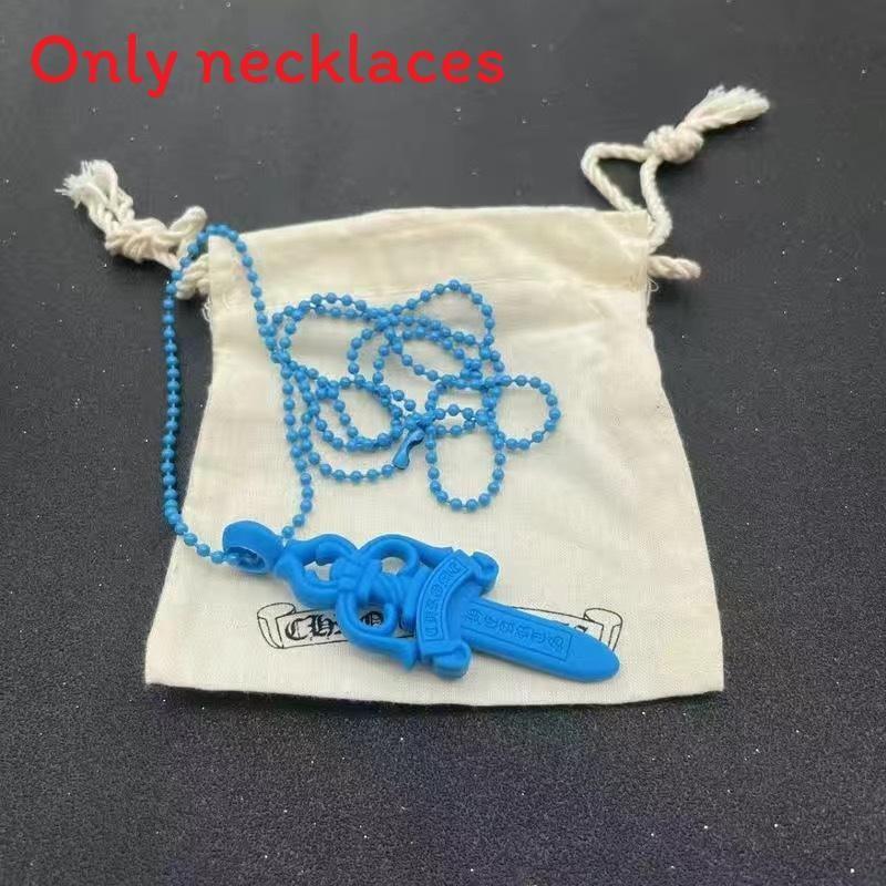 Cross Silicone Gothic Sword Colorful Necklace For Trendy Daily Wear Casual