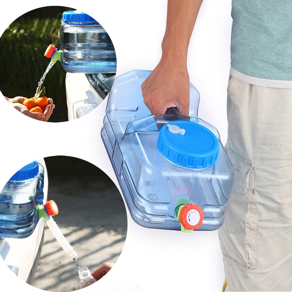 5/5.5/7.5/10L Portable Water Bucket Driving Pure Water Tank Container with Faucet for Outdoor Camping Car Cooking Picnic Hiking