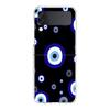 Phone Case For Samsung Galaxy Z Flip 3 4 5 Hard Folding PC Bumper Blue Eye Art For Samsung Z Flip 6 Back Cover