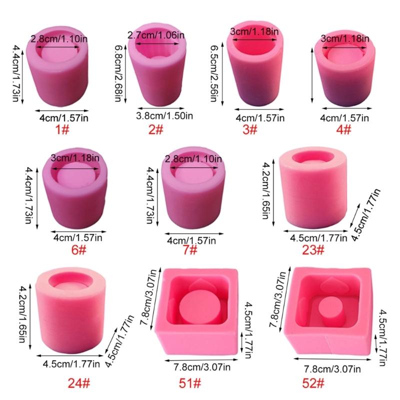 3D Cylinder Świecznik Silikonowy Forma Ręcznie Robione Formy Do Świeczników Tealight Mydło Glina Forma Do Tworzenia Dekoracji Weselnych Domu
