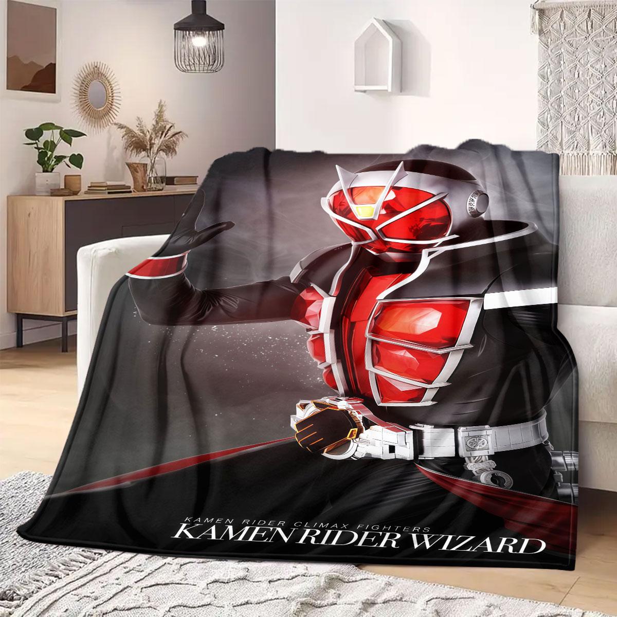 

Фланелевое одеяло Kamen Rider Build Теплое, Удобное, Подходит для спален, диванов, кроватей, кресел, пикников, путешествий 75x90cm