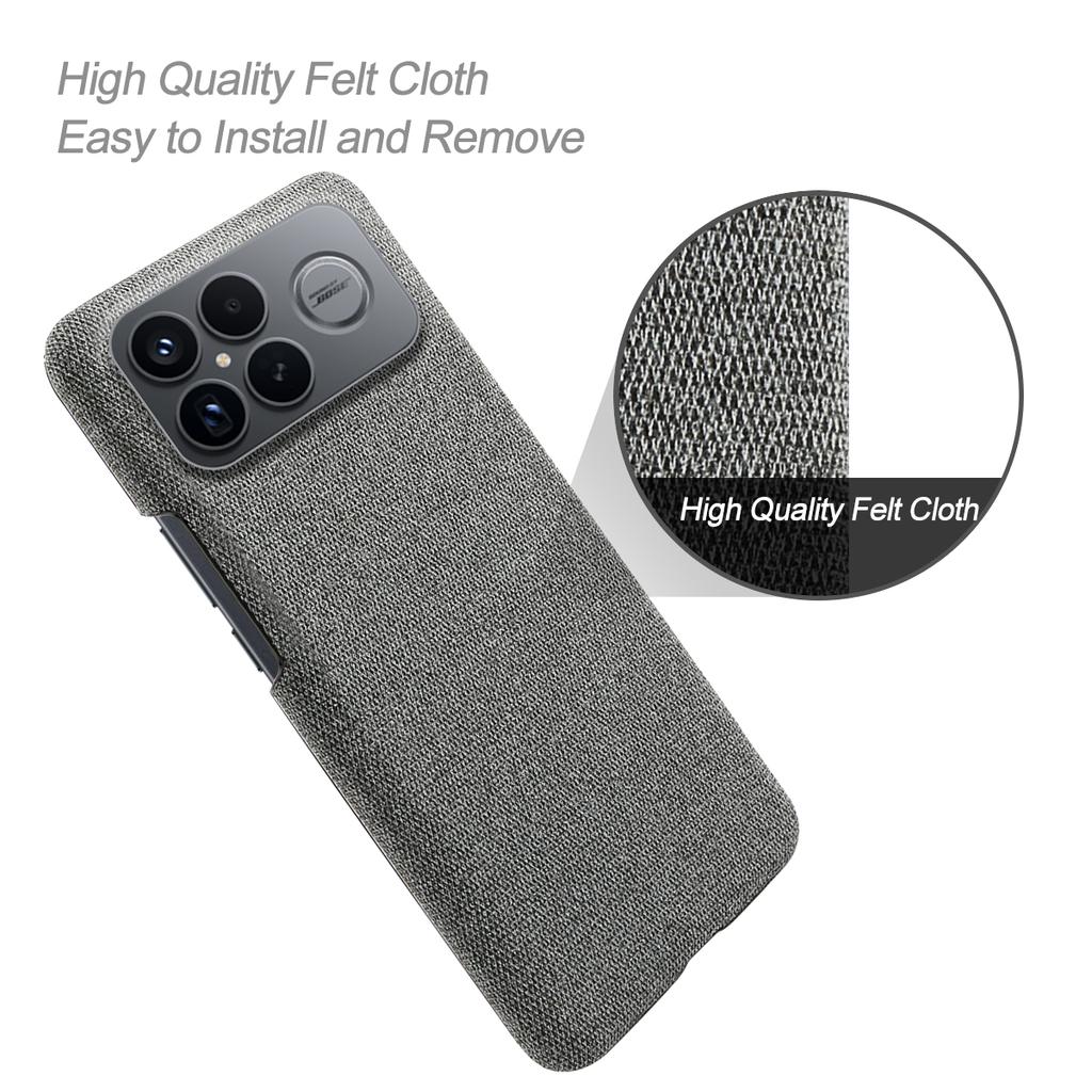 Fabric Shockproof Thin Fitted Case for Xiaomi POCO F8 Pro Ultra 5G POCOF8 Poko Poco F8 Pro Mobile Phone Bag