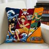 Federa Cuscino One Piece Stampa Personaggio Preferito Fan Anime Federa Decorativa per Camera da Letto Soggiorno e Appassionati di Anime