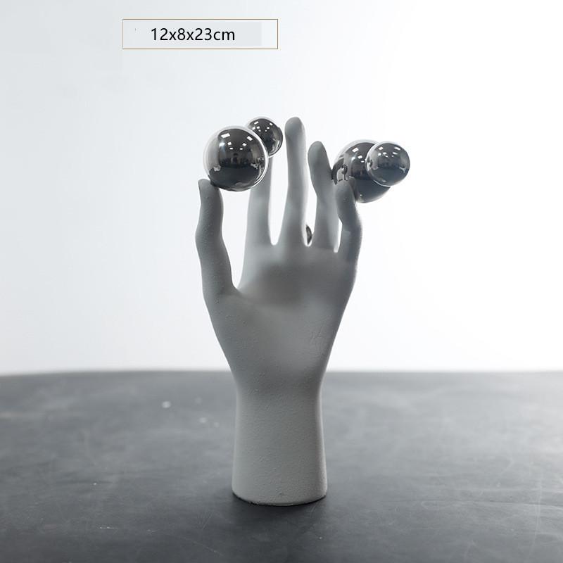 

DXUIALOI Современная простотаУкрашение в форме руки куклы-человека, поделки из смолы, креативное простое украшение для дома, гостиной, украшения из смолы