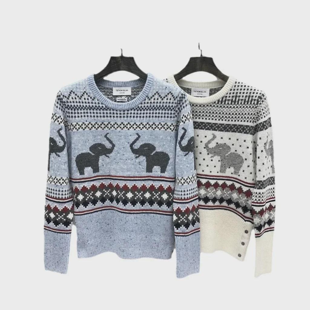 Unisex High-Quality Elephant Wool Sweater - Casual, Versatile, Trendy, Round-Neck for Autumn/Winter