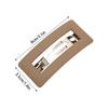 8cm Square Spring Hair Clip For Women Vintage Simple Frosted Hairpin Girls Daily Outdoor Hair Clip Elegant Hair Accessories 1pc