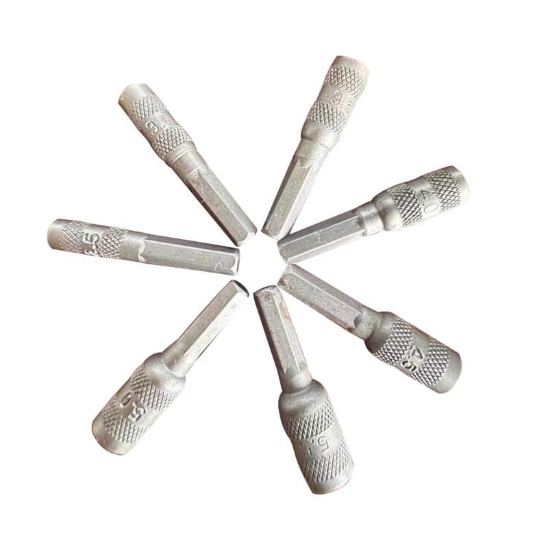 7Piece 2.5mm-5.5mm Hex Socket 4mm Hexagon Shank Nut Driver Part Metric Driver Drill Bit Screwdriver Bit for Car Repair
