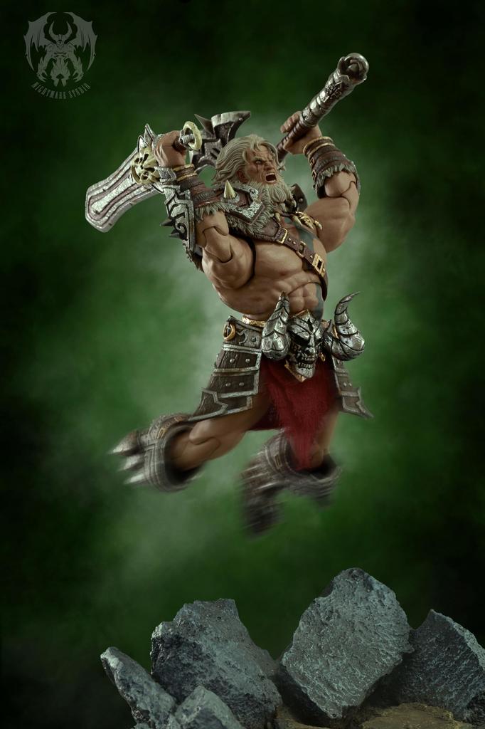 NIGHTMARE STUDIO Barbarian Scale Painted Movable Figure 1/12 PVC&ABS