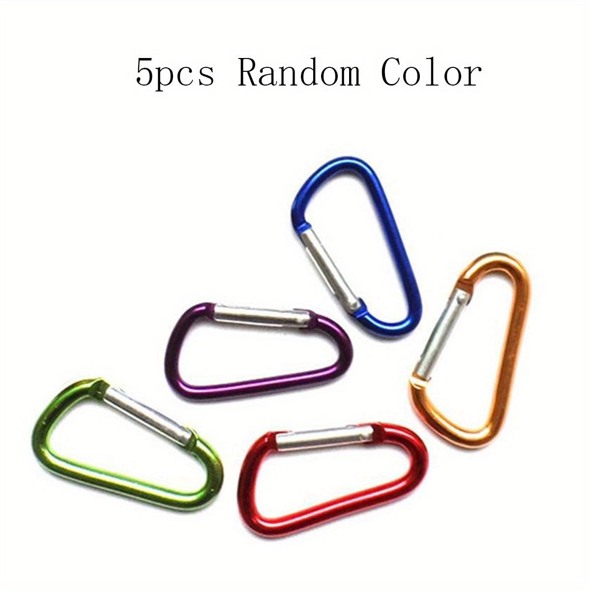 

5/20 шт. Карабины брелоки случайного цвета - Алюминиевый сплав D-образная пряжка пружинный защелкивающийся крючок для кемпинга на открытом воздухе и повседневного использования 5pcs