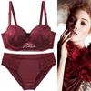 Sexy Stylish Lace Bra and Panty Set Featuring Underwire Push-up Support and Lightweight Skin-friendly Fabric