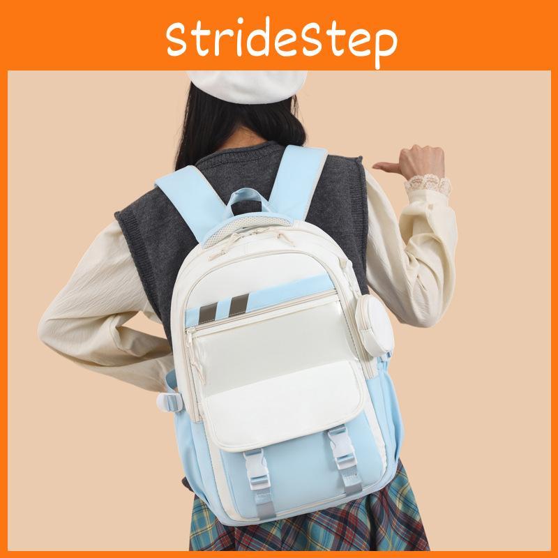 Casual Large Minimalist Capacity Backpack With Color Blocking Design For Daily