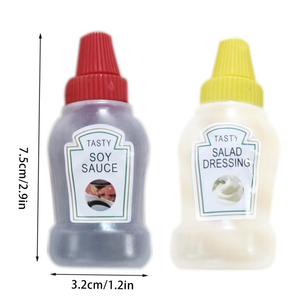

Leakproof Mini Sauce Squeeze Bottles, Portable Condiment Containers for Lunch Box, Salad Dressing, Oil, Soy Sauce On-the-Go