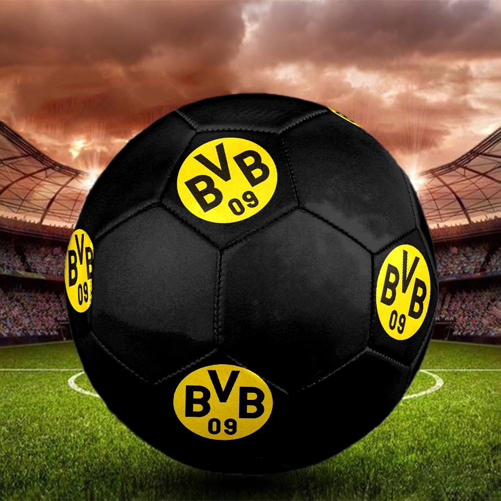 Pallone da Calcio Borussia Dortmund, colorato, adatto a tutte le età, cucito a macchina, materiale PVC, qualità da competizione, resistente e ad alto rimbalzo