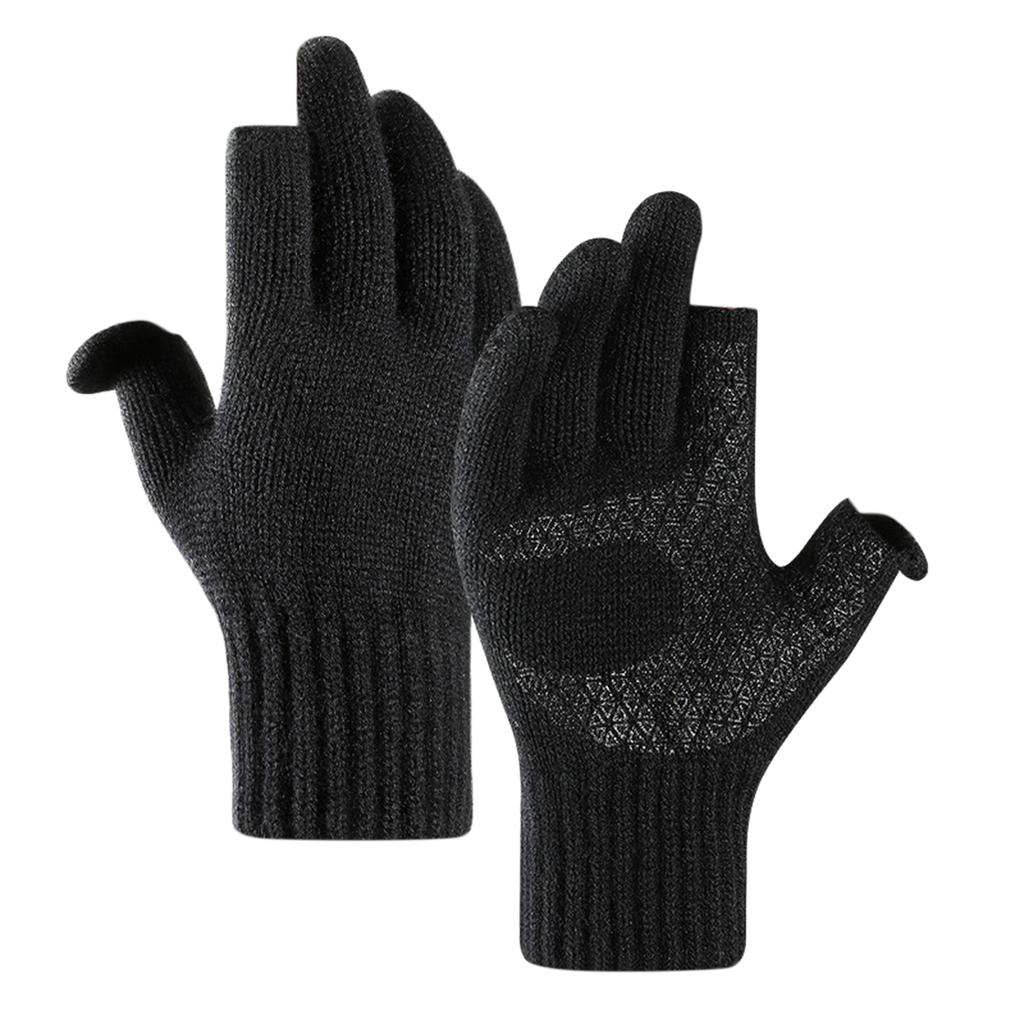 2PCS Winter Warm Full Fingers Gloves Waterproof Cycling Outdoor Sports Running Motorcycle Ski Touch Screen Fleece Gloves Guant