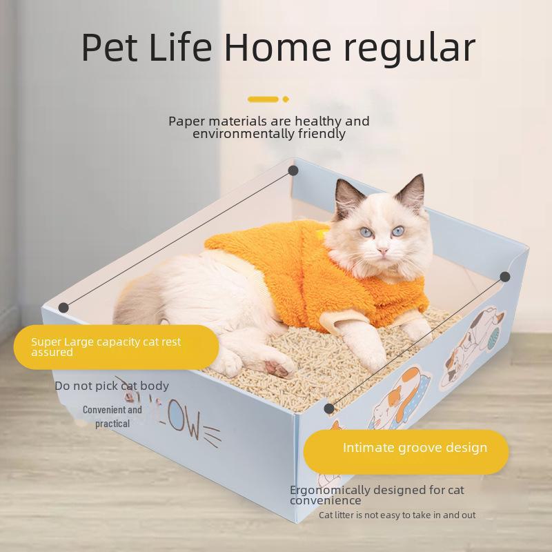 Cutie de litieră portabilă pliabilă de mare capacitate pentru călătorie