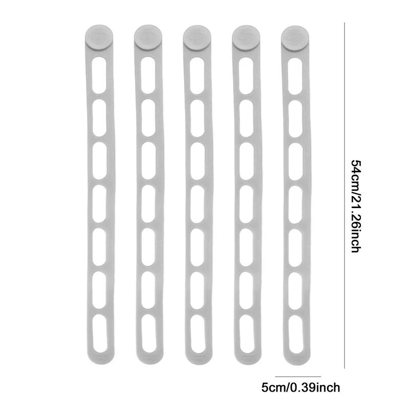 Reusable Elastic Band Lid Strap Universal Silicone Pot Lid Holder Lunch Box Bundling Strap Outdoor Tableware Storage Supplies