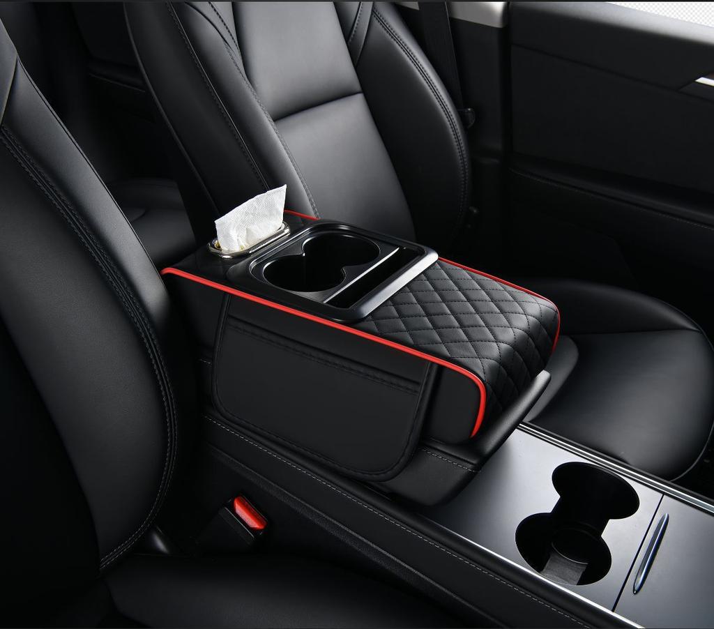Car Armrest Box Universal Storage Bag Car Center Console Cushion Elbow Cushion Armrest Pad Multi Function Car Accessories