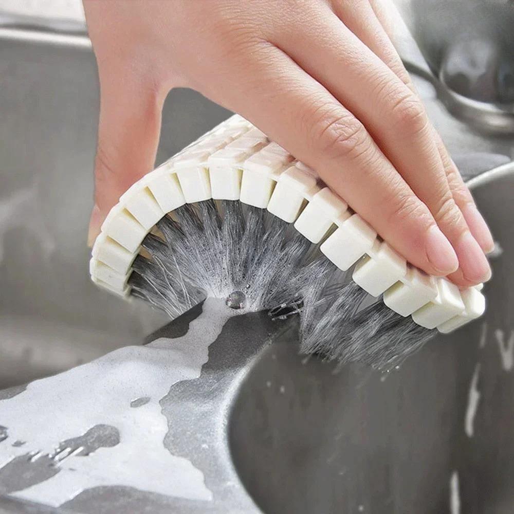 Multifunctional Laundry Bath Brush Kitchen Cleaner Floor Scrub Brush Brush for No Dead Space Bathtub Cleaning Tool