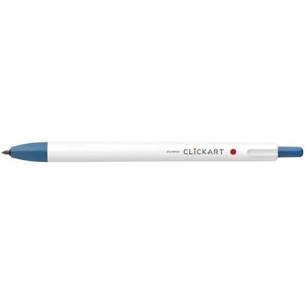 zebra knock type water-based color pen clicker blue gray wyss 22 bgr