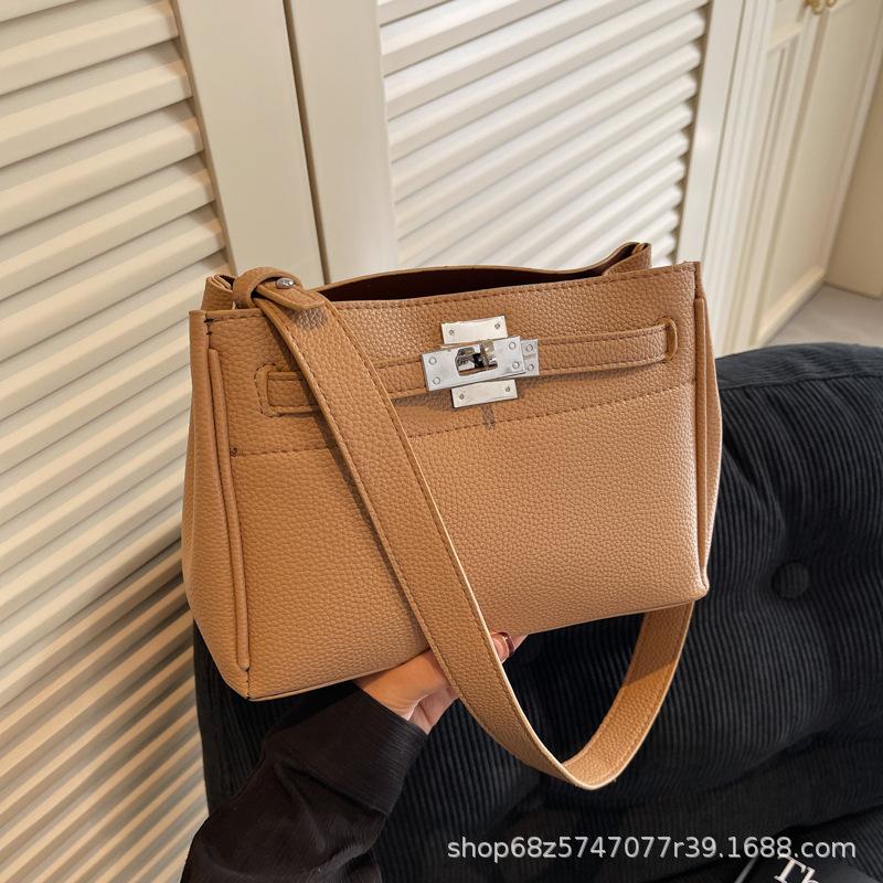 High-end Kelly Bag Women's 2025 Winter New Fashion Casual Shoulder Bag Korean Version of Niche Trend Versatile Women's Bag