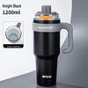 316 Stainless Steel Large Capacity Thermos Cup with Ceramic Inner Liner - Insulated Straw for Outdoor Use