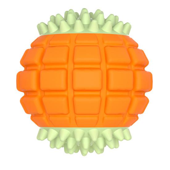 

Squeaky Dog Ball Toy Spiky Textured Ball Dog Chew Toy Teeth Cleaning Toy for Dogs Outdoor Training Interactive Fetch Play