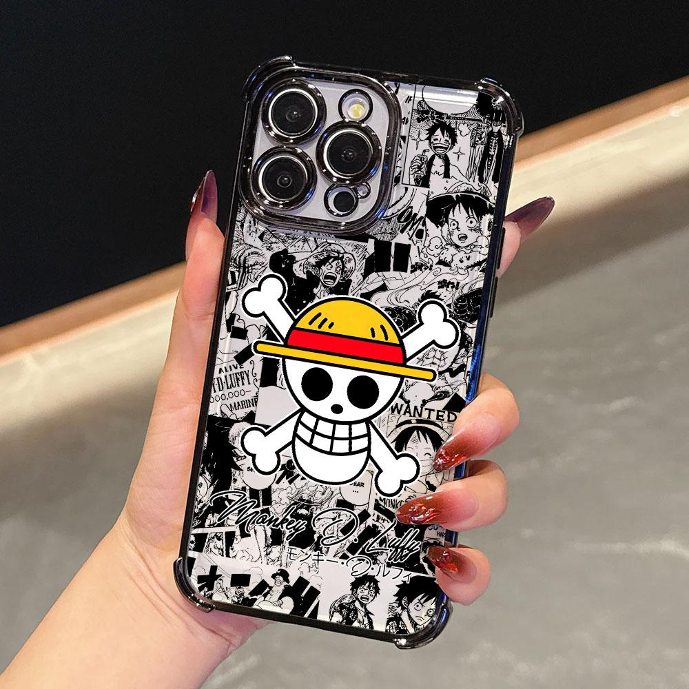 Anime Logo One Pieces Luffy Funda For iPhone 17 Pro 16 15 14 13 12 11 Pro Max Case 17 Plus 17E 16E 17Air Protection Phone Cover