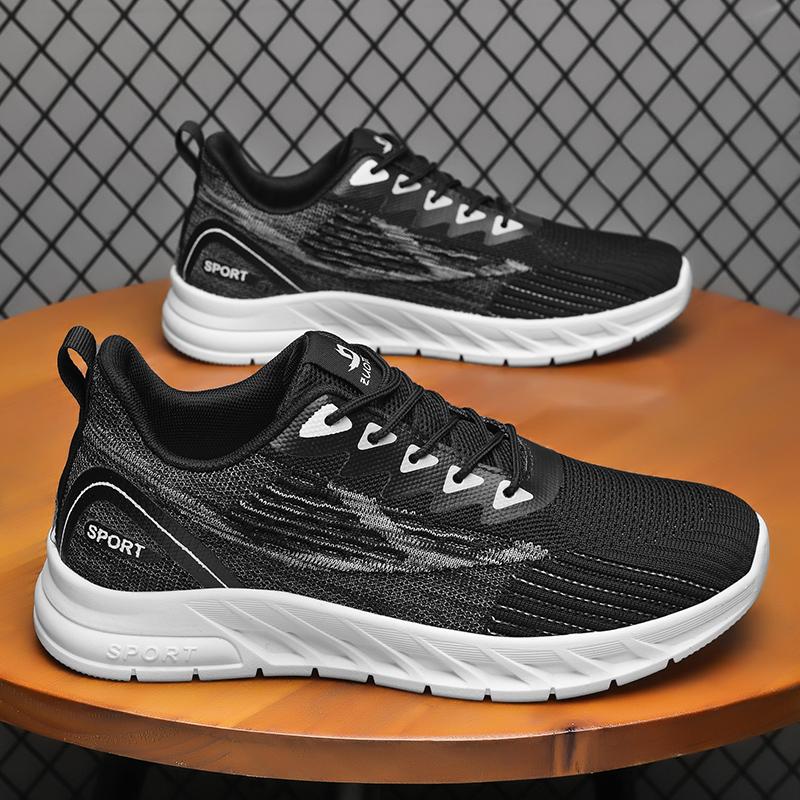 TUINANLE Men Sports Shoes Breathable Mesh Platform Sneakers Mixed Color Casual Running Shoes