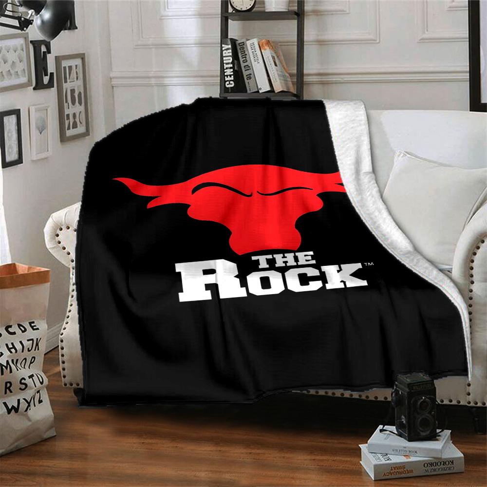 1pc THE ROCK Soft Flannel All Season Throw for Home, Office, Outdoor UseDurable Comfort Soft Warm Throw for Home