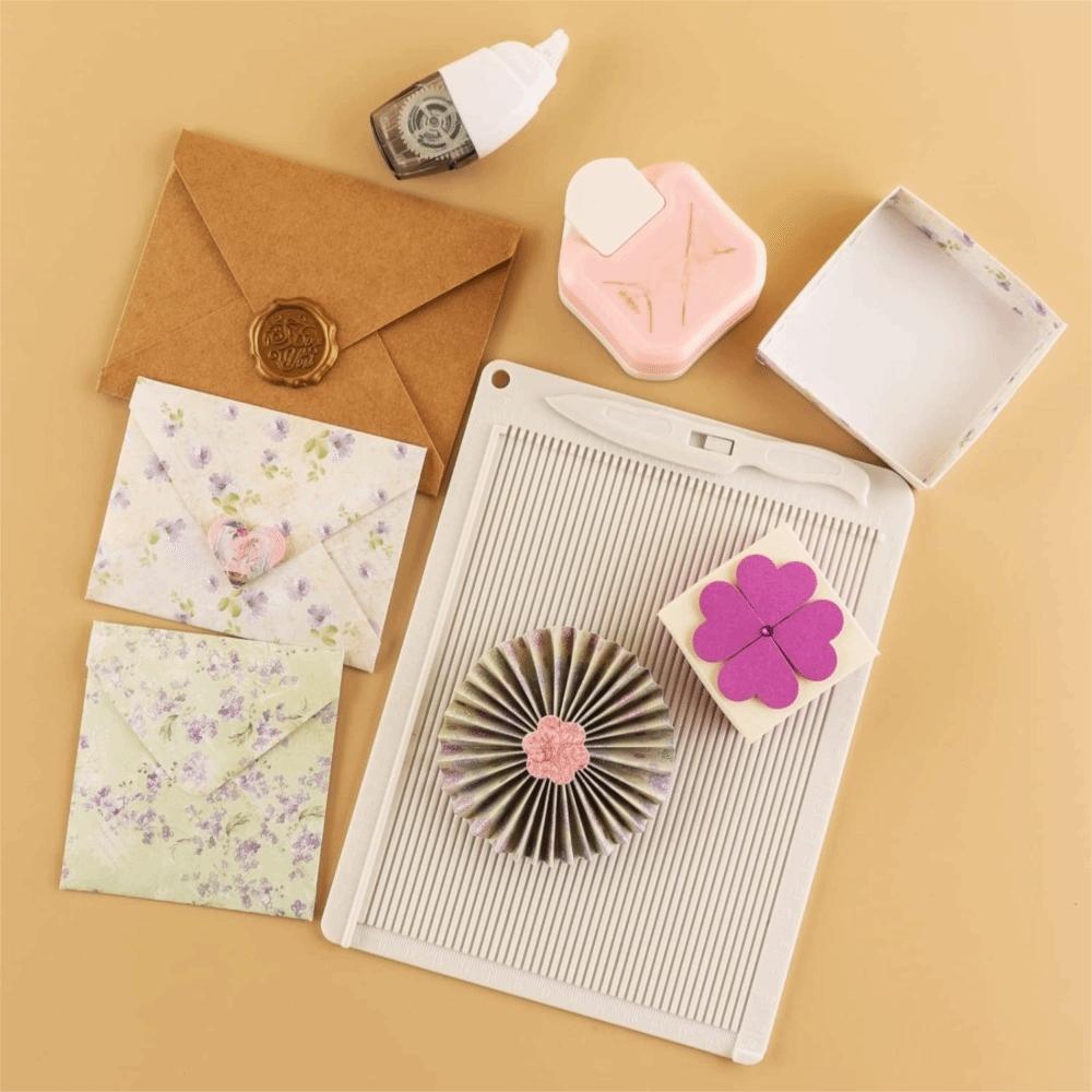 With Paper Cutter Envelope Maker Board Measuring Grid Card Making Scoring Board Art Class