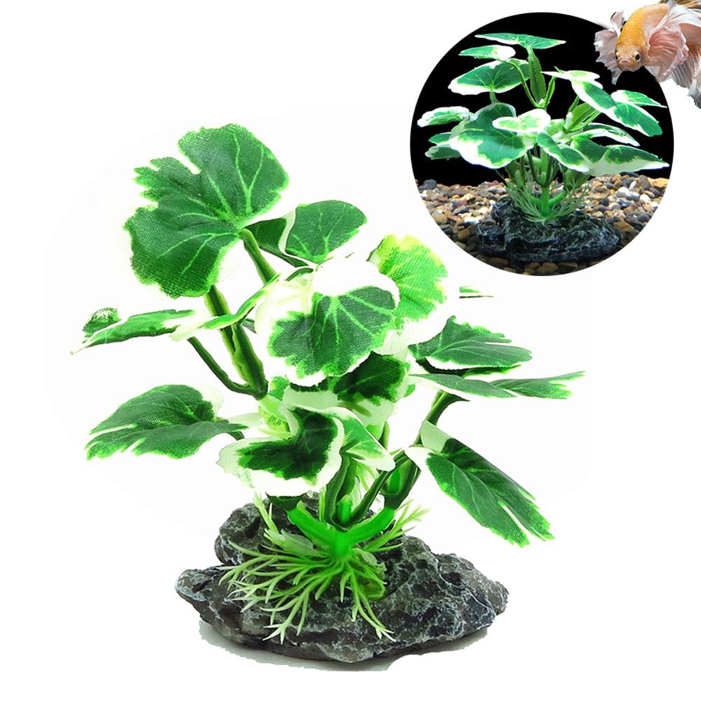 Simulated Reptile Plants For Terrarium Decor, Realistic Artificial Water Plants With Base Amphibian Habitat Decoration, Snake Tortoise Tank Accessorie