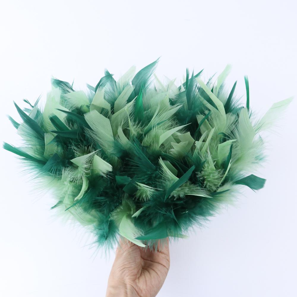 1Meter Mixed Color Turkey Feather Trim Fringe 10-15cm Dyed Feathers Ribbon for Costume Party Dress Decoration Accessory Crafts