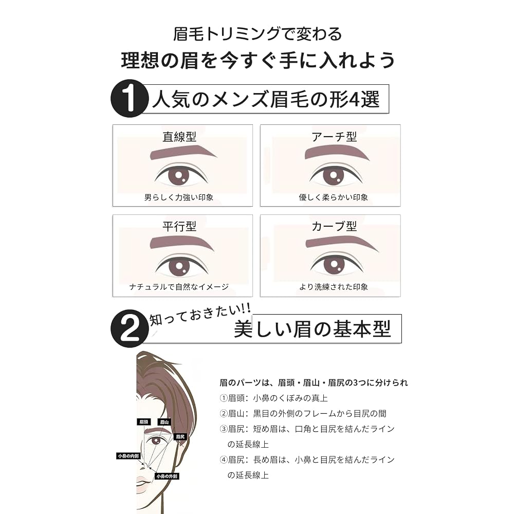 Anktnay Men's Eyebrow Scissors and Tweezers Makeup Set