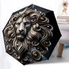 1pc Lion Head Ornament Automatic Umbrella - Automatic Opening And Closing, Sturdy Iron Frame, Formal Occasions Yy251018209