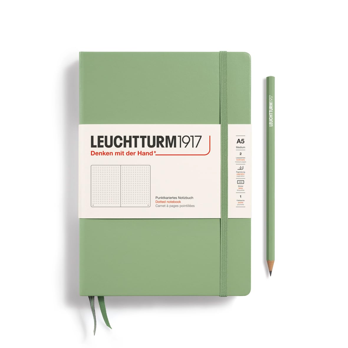 

Leuchtturm Блокнот A5 Точка Шалфей 361584 Официальный Импорт