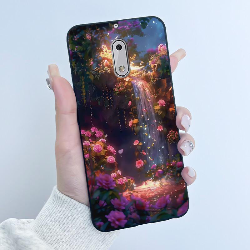 Soft TPU Case For Nokia 6 6.1 Plus Nokia6 Phone Case Luxury Cute Love Rabbit Funny Cartoon Black Silicone Shockproof Back Cover