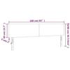 VidaXL LED Headboard Bedroom Furniture Double Bed Accessory Head of Bed Frame Interior Light Grey 3121338
